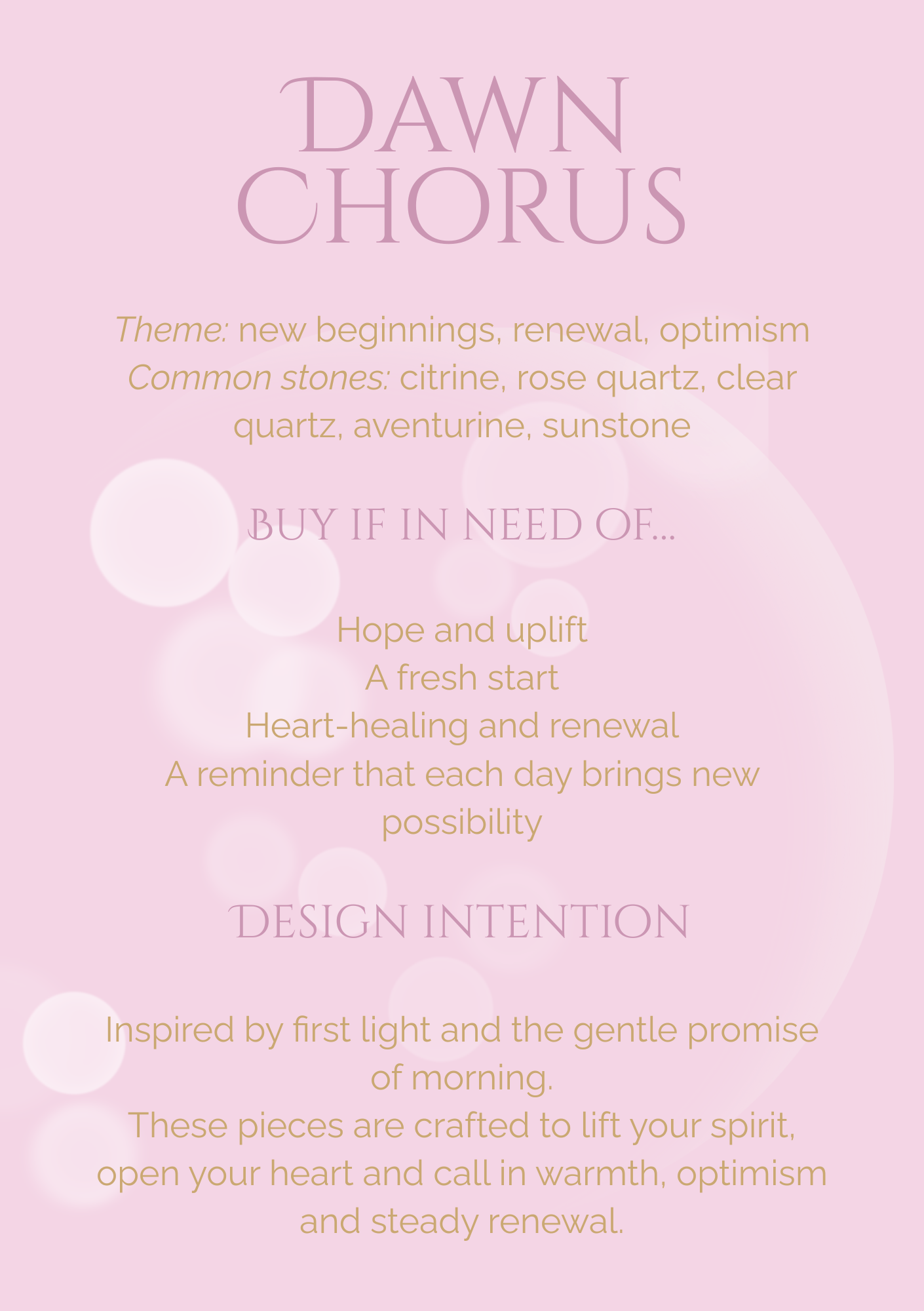 Dawn Chorus - Halo Blooms Collective